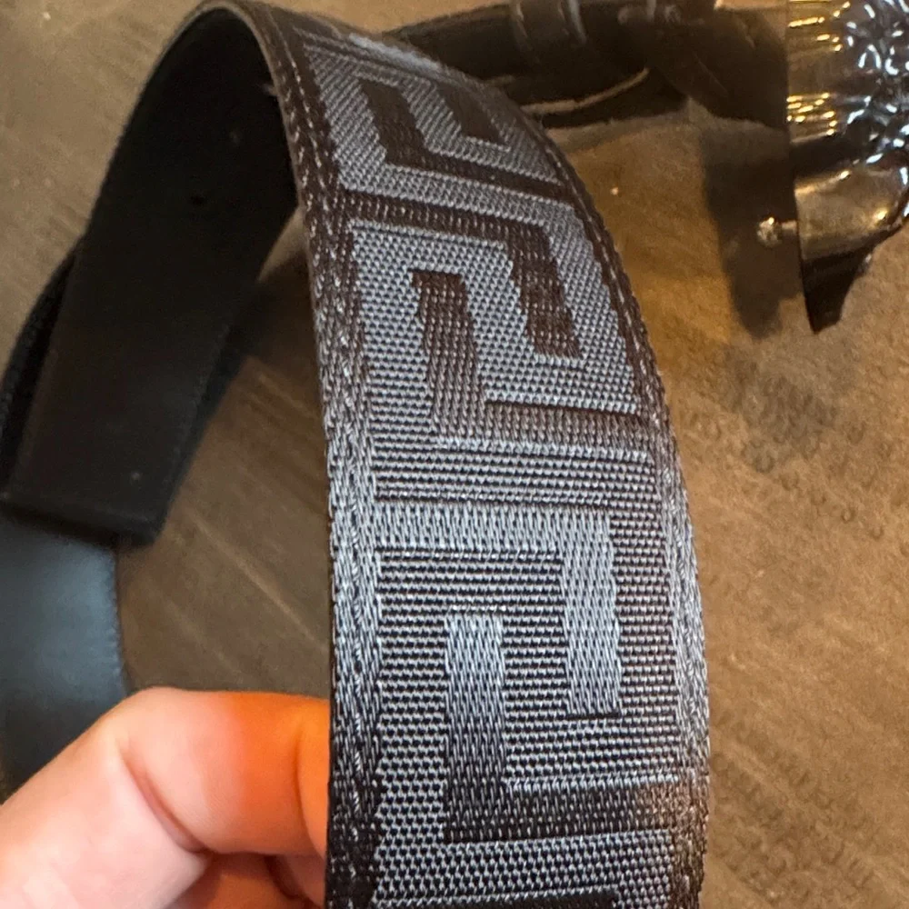 Black VR Headset with Lion Design